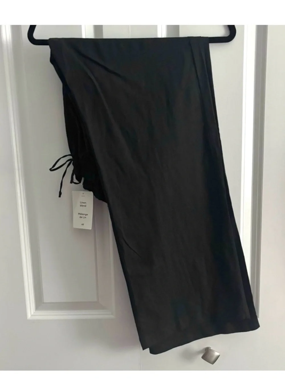 NEW H&M Wide-Leg Linen-Blend Pants